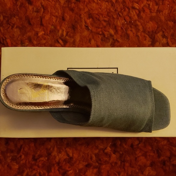 Denim Blue Slip On Sandals for Women - Picture 5 of 5